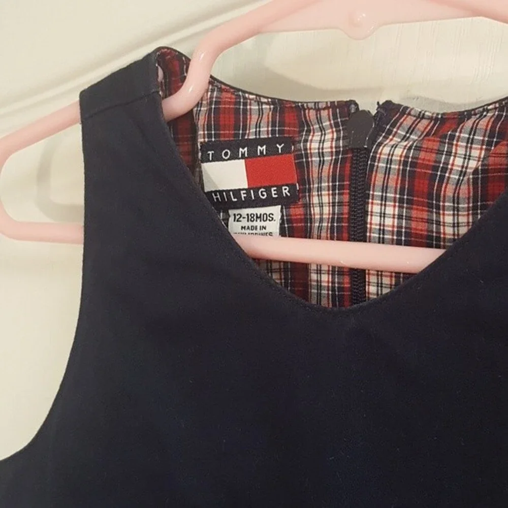 Tommy Hilfiger Navy Blue  Pleated Dress